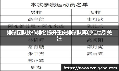 排球团队协作排名提升重庆排球队再创佳绩引关注